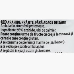 Arahide prăjite și nesărate 150g