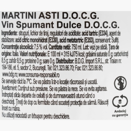 Vin spumant dulce Asti D.O.C.G., 7.5%, 750ml