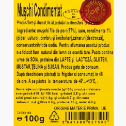 Mușchi condimentat, feliat 100g