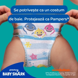 Scutece chiloțel pentru apă Splashers Baby Shark, mărimea 3-4, 6-11kg, 12 buc