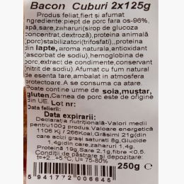 Bacon cuburi 2x125g