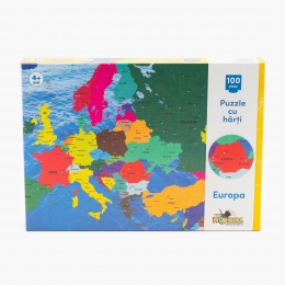 Puzzle Harta Europei 100 piese 4+ ani