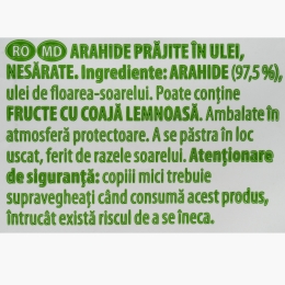 Arahide prăjite nesărate 150g