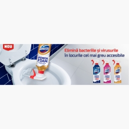 Spray spumă de curățare toaletă și baie Power Foam Lămâie 435ml