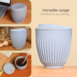 Cană retro cu capac Azur Grey 250ml