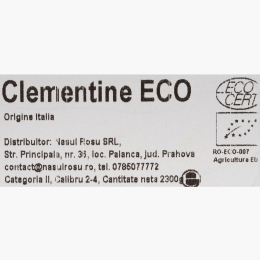 Clementine cu frunze din Calabria eco, cutie, 2.3kg