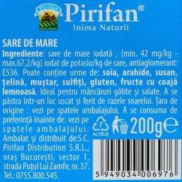 Sare de mare fină iodată 200g