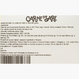 Kaiser afumat cu lemn de cireș și măr 350g