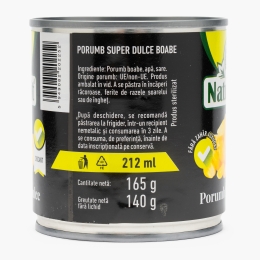 Porumb dulce și crocant, fără zahăr, 212ml