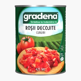 Roșii decojite cuburi 425ml