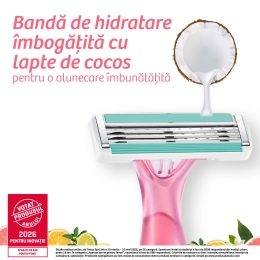 Aparat de ras pentru femei Soleil Escape Citrus, 4 lame, 3 buc