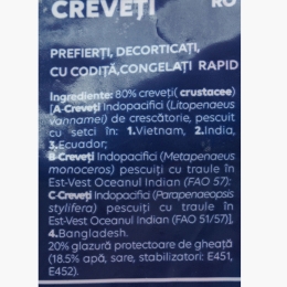 Creveți decorticați prefierți 31/40 500g