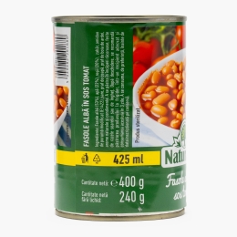Fasole albă în sos tomat la conservă 400g