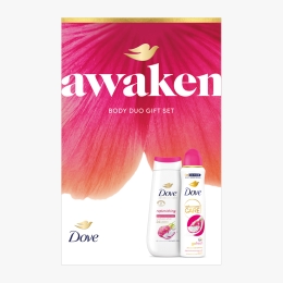 Set cadou Awaken: gel de duș Replenishing 225ml + spray antiperspirant Dragon Fruit & Coconut Cream 150ml