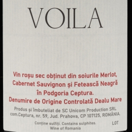 Vin roșu sec Cabernet Sauvignon & Merlot & Fetească Neagră, 14.5%, 0.75l