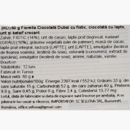 Ciocolată Dubai 60g