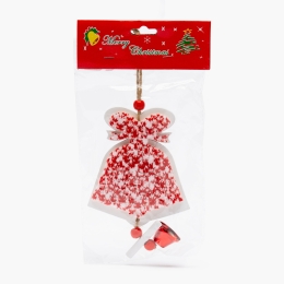 Ornament de brad clopoțel din tweed