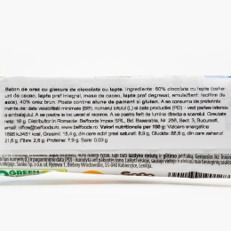 Baton de orez cu glazură de ciocolată cu lapte 16g