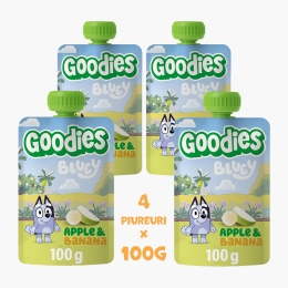 Piure de măr și banană Bluey, +3 ani, 4x100g