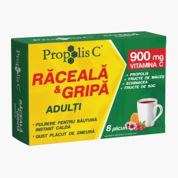 Propolis C Răceală & Gripă, adulți, 8 plicuri