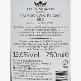 Vin alb sec Sauvignon Blanc, 13%, 750ml