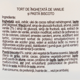 Tort înghețată vanilie și pastă biscoto 800g