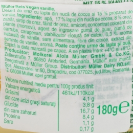 Orez vegan vanilie 180g