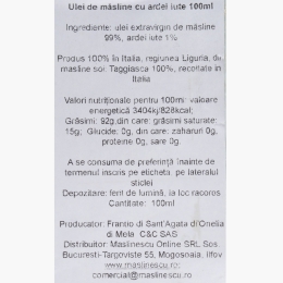 Măslinescu - Ulei de măsline extravirgin aromatizat cu peperonciono 100ml
