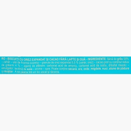 Biscuiți cu cacao și orez expandat, fără lapte și ouă 120g