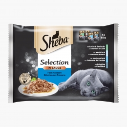 Hrană umedă pentru pisici adulte, 4x85g, selecție de pește în sos