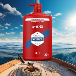 Gel de duș și șampon 3 în 1 pentru corp, păr și față Whitewater 1000ml