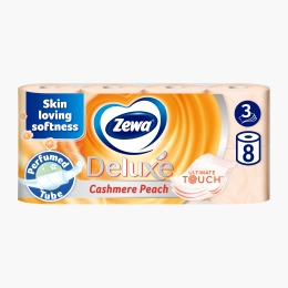 Hârtie igienică Deluxe Cashmere Peach, 3 straturi, 8 role