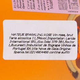 Vin spumant rose brut Sparkling, 11.5%, 750ml