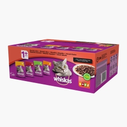 Hrană umedă pentru pisici adulte, 80 x 100g, Selecții clasice în sos cu pui, vită, miel și pasăre