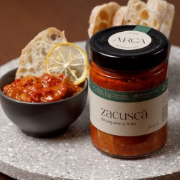 Zacuscă de legume și hribi, 300g