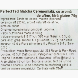 Matcha ceremonială cu aromă de afine, fără gluten, 75g