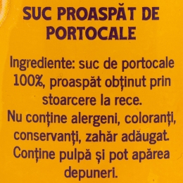 Suc proaspăt de portocale 0.33l
