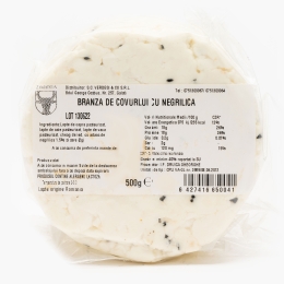 Brânză de covurlui cu negrilică 500g
