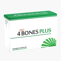4 Bones Plus, supliment alimentar pentru sănătatea oaselor, 30 comprimate