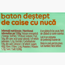Baton vegan de caise cu nucă 30g