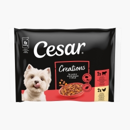 Hrană umedă pentru câini adulți, 4x100g, selecții de carne și legume în aspic