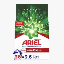 Detergent de rufe pudră automat +Ultra Oxi effect 36 spălări, 3.6kg