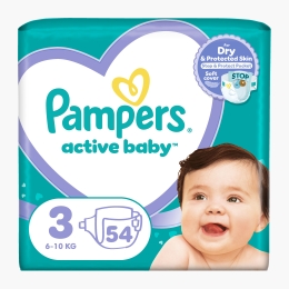 Scutece Active Baby, mărimea 3, 6-10kg, 54 buc