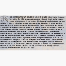 Ceai eco Lămâie & Ghimbir Superstar, 20 plicuri, 50g