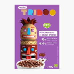 Cereale eco inelușe cu cacao Triboo, fără zahăr adăugat 300g
