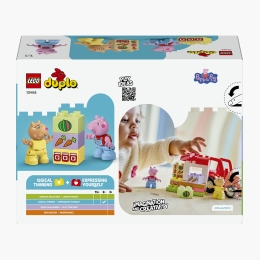 Peppa Pig - Tractor și piață, 10468 Duplo, 18 piese, +2 ani