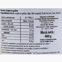 Vinete coapte la grătar cu sos de tomate și usturoi, 400g