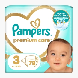 Scutece Premium Care Jumbo Pack Mărimea 3, 6-10kg, 78 buc