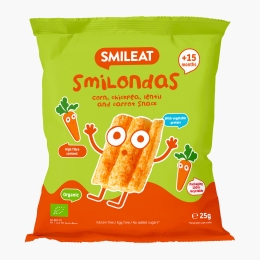 Chipsuri eco din porumb, năut, linte și morcov Smilondas, +15 luni, 25g