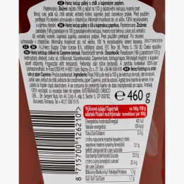 Ketchup picant cu ardei iute și piper Cayenne Fiery Hot 460g